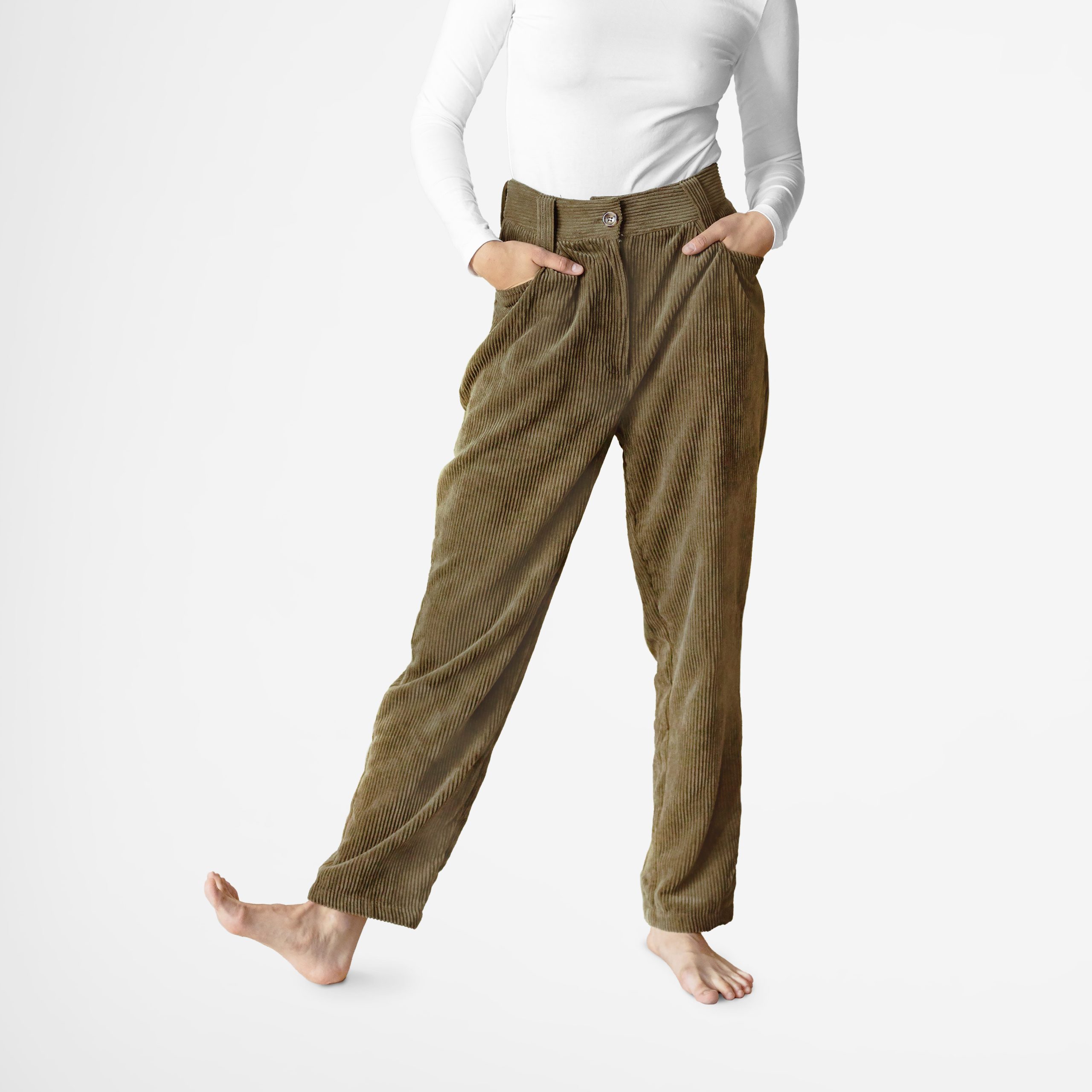 Corduroy Straight Fit Trousers