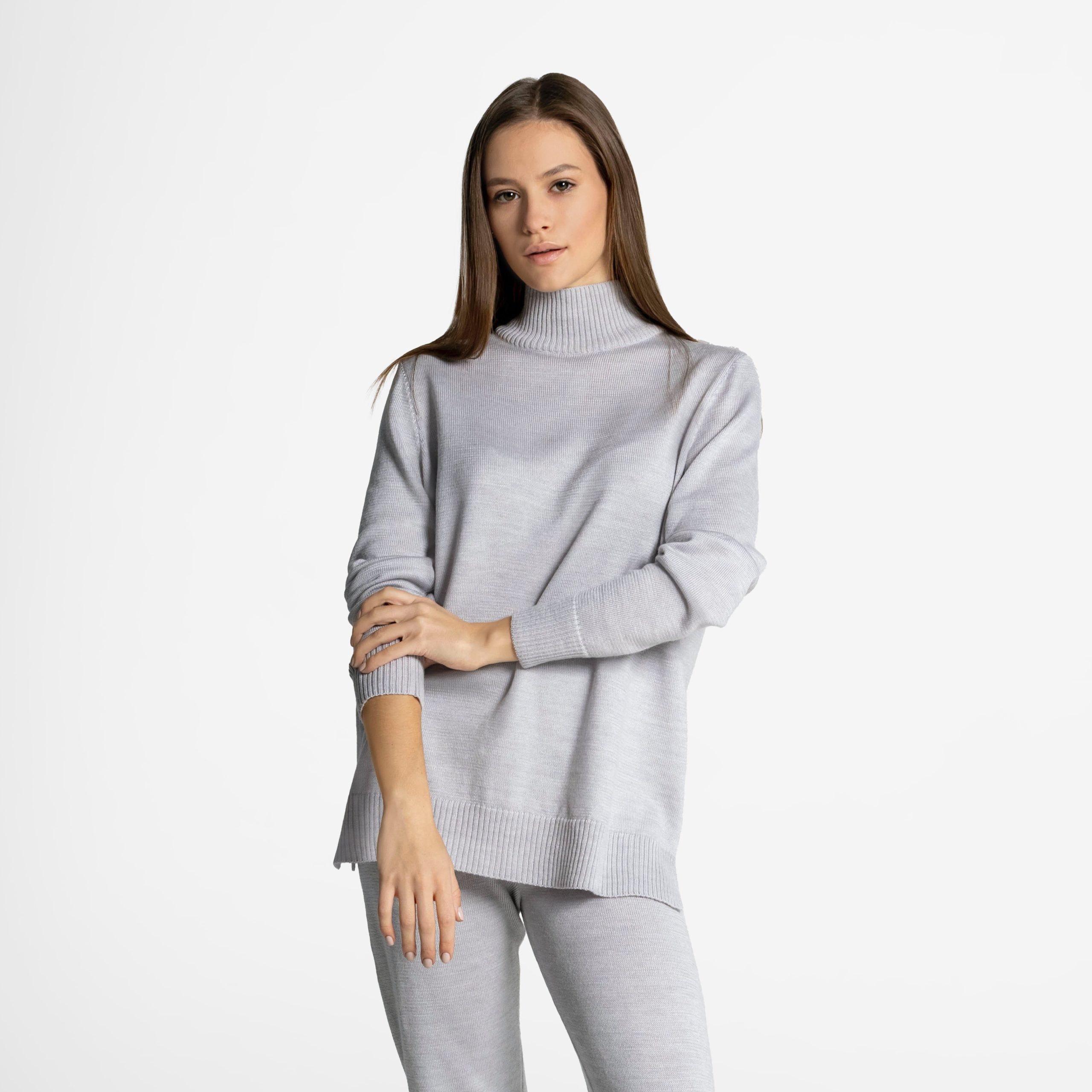 High Collar Knit Sweater