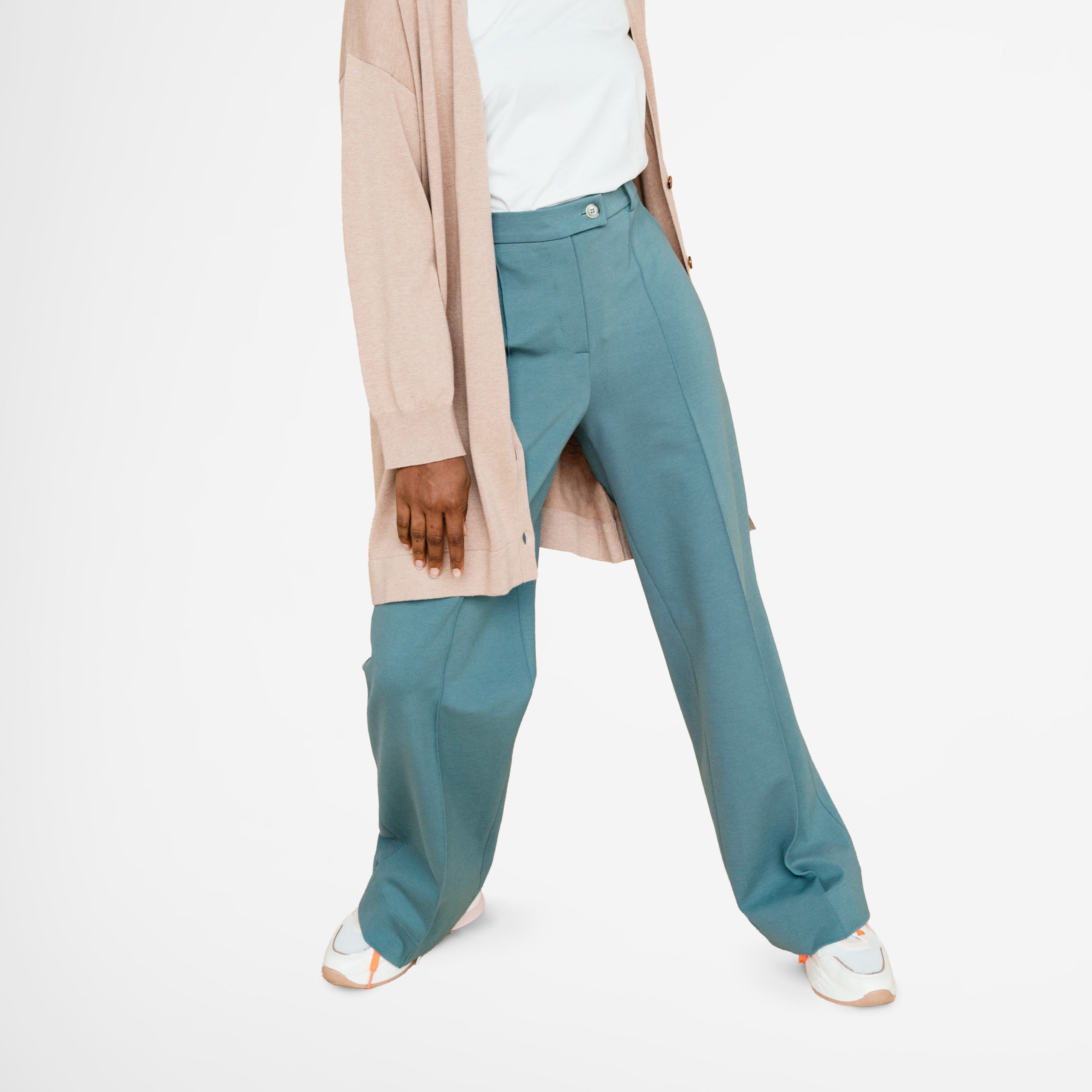 Mid-Waist Casual Trousers