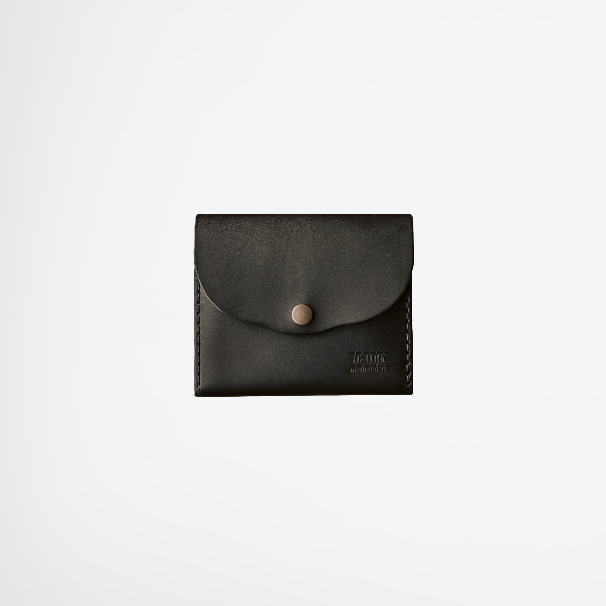 Small Black Leather Coin Wallet