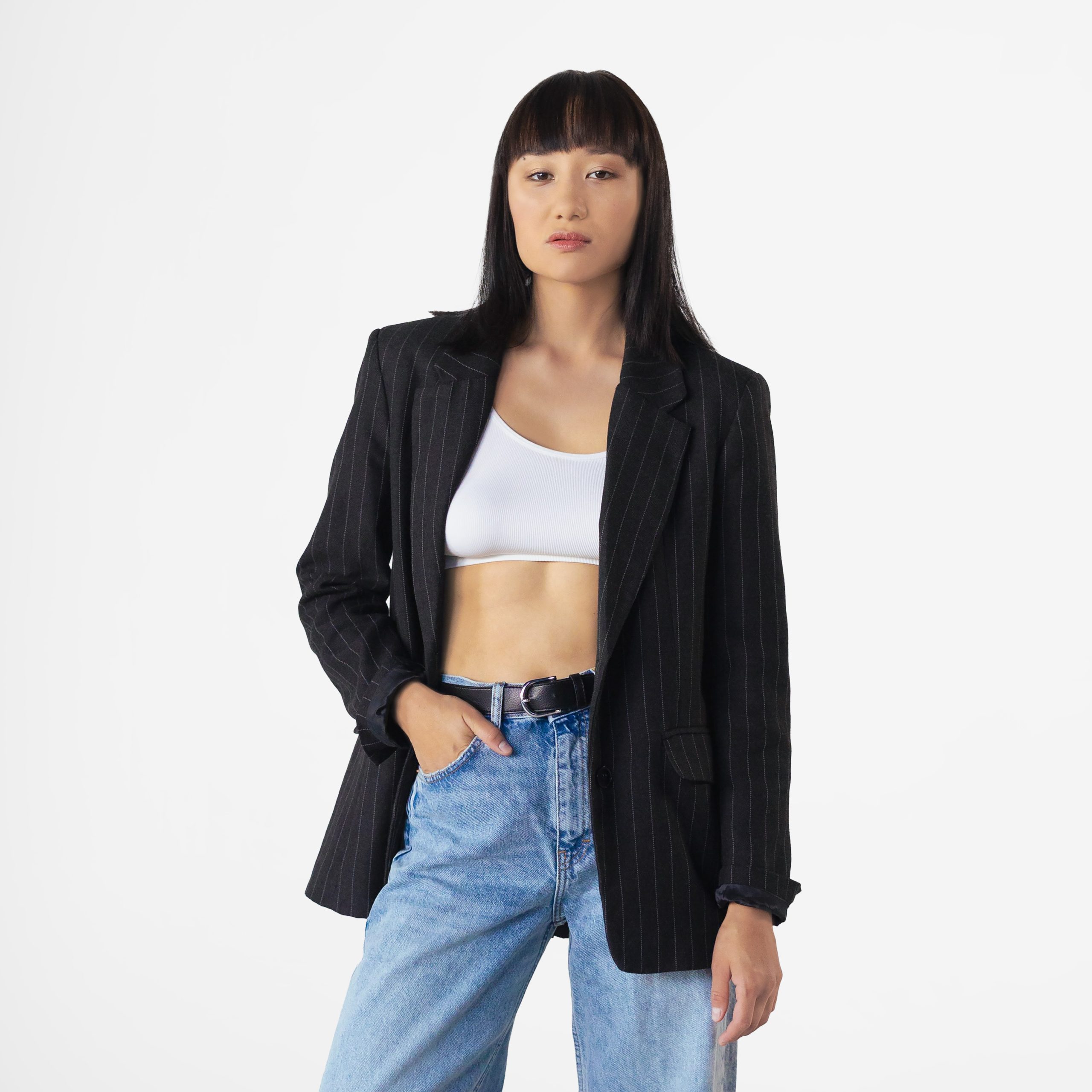 Striped Linen Blazer